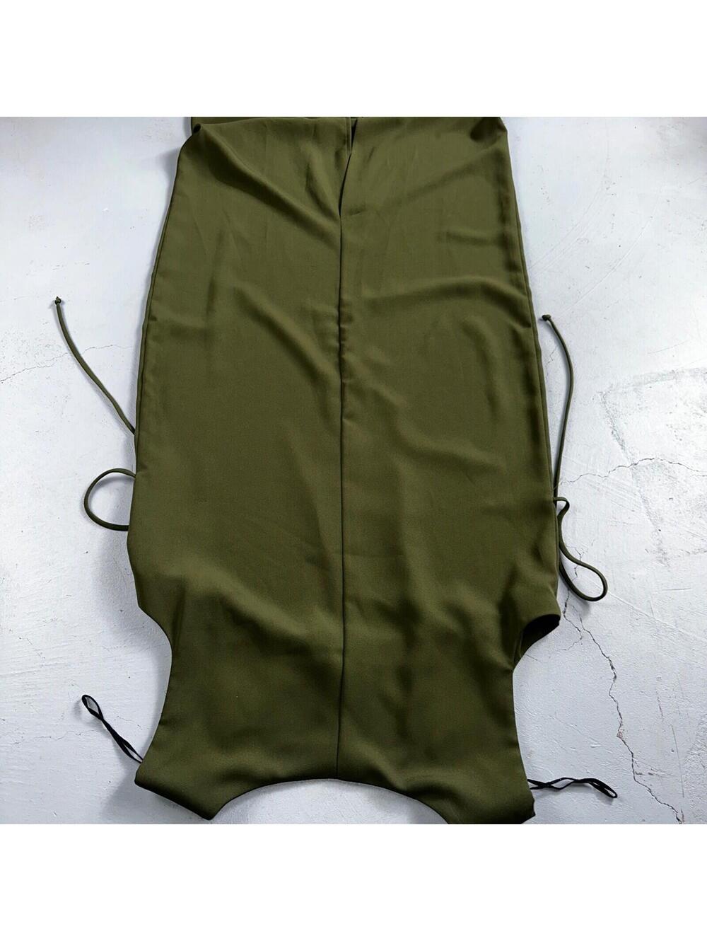 R&M Richards Karen Kwong Womens Maxi Dress Size 14 Green Simple Sleeveless VTG - Picture 11 of 11